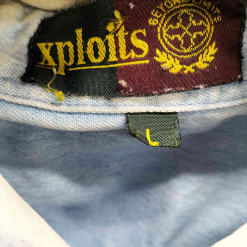 フロント刺繍 デニム S/S シャツ メンズ JPN:L