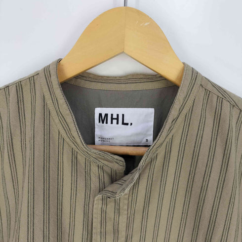 エムエイチエル MHL. COTTON OXFORD STRIPE バンドカラーシャツ メンズ JPN:S