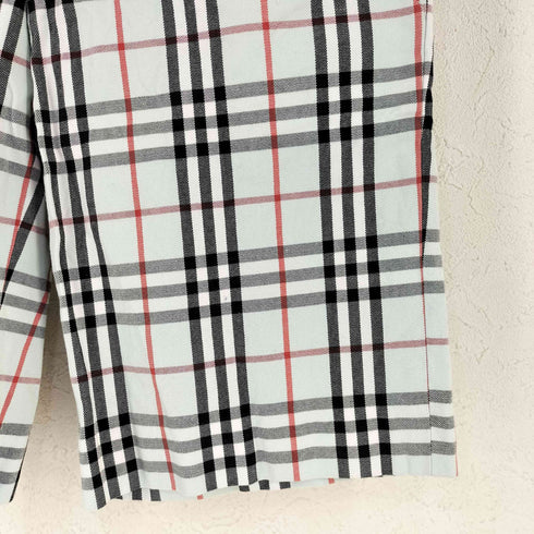 バーバリーブルーレーベル BURBERRY BLUE LABEL ロゴ刺繍 ノバチェック柄ハーフパンツ レディース DE:36