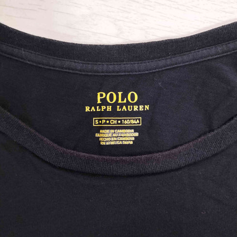 ポロラルフローレン POLO RALPH LAUREN ポニー刺繍 パワーショルダー クルーネックTシャツ レディース import:S