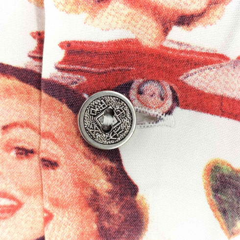 ドライボーンズ Dry Bones 総柄オープンカラーアロハシャツ メンズ import:L