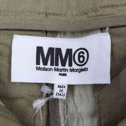 エムエムシックスメゾンマルタンマルジェラ MM6 Maison Martin Margiela コットンリネン ダブルニーパンツ レディース 40