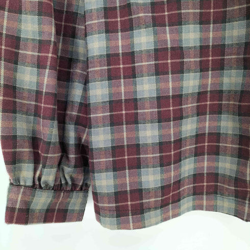 Favorite チェック 丸襟 リボン シャツ レディース M-L