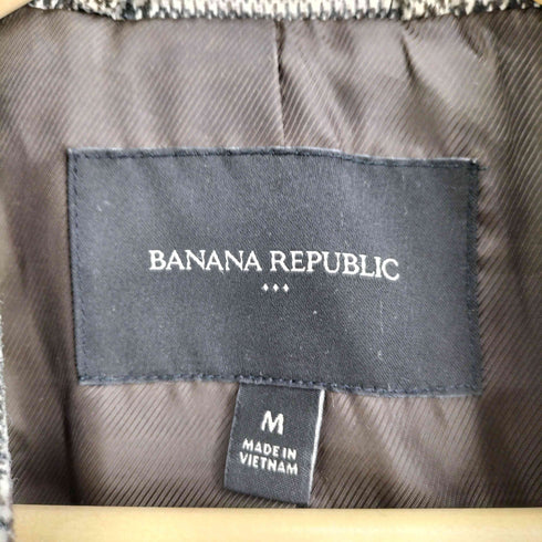 バナナリパブリック BANANA REPUBLIC NEUTRAL PLAID TIE WRAP CORT チェック柄 ウール混 コート レディース import:M