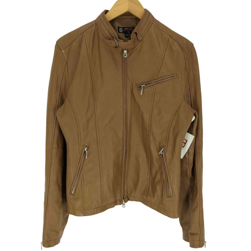 ミッシェルクラン MICHEL KLEIN homme シープレザー ダブルジップ シングル ライダース ジャケット メンズ FR:46