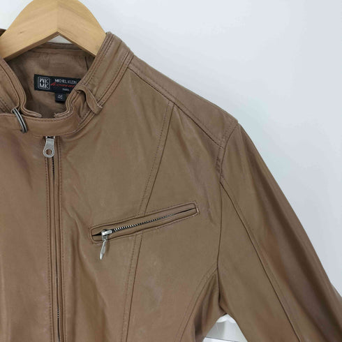 ミッシェルクラン MICHEL KLEIN homme シープレザー ダブルジップ シングル ライダース ジャケット メンズ FR:46
