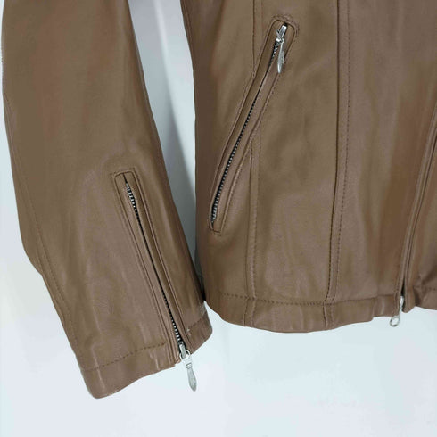ミッシェルクラン MICHEL KLEIN homme シープレザー ダブルジップ シングル ライダース ジャケット メンズ FR:46