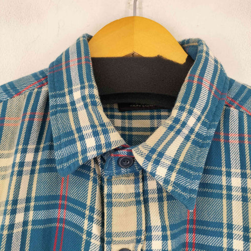 ダブルアールエルラルフローレン RRL RALPH LAUREN チェック L/S ネルシャツ メンズ import:XL