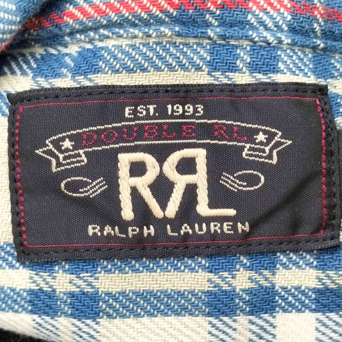 ダブルアールエルラルフローレン RRL RALPH LAUREN チェック L/S ネルシャツ メンズ import:XL