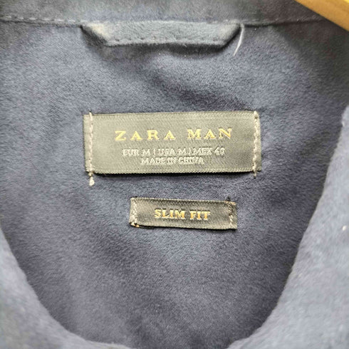 ザラマン ZARA MAN SLIM FIT スリム フィット スムース ダブルジップ シャツ ジャケット メンズ import:M