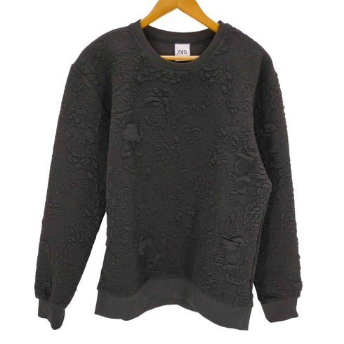ザラ ZARA PADDED SKULLS SWEATSHIRT メンズ JPN:L