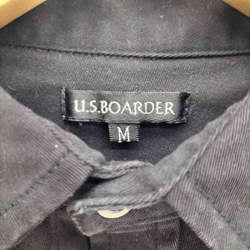 U.S.BOARDER 裾 ロゴ 刺繍 マチ フラップ ポケット L/S シャツ メンズ JPN:M