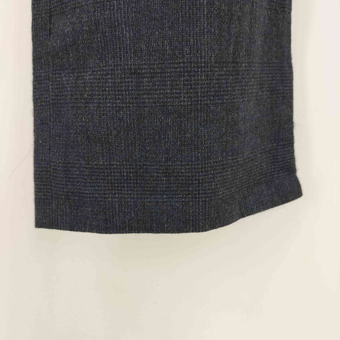 プラダ PRADA グレンチェック ウールスラックス ベルトレス レディース 38S
