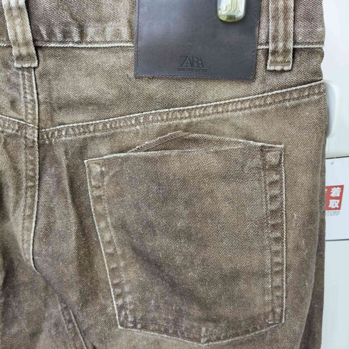 ザラマン ZARA MAN LIMITED EDITION WAXED EFFECT JEANS オーバー コーティング デニム パンツ メンズ 34