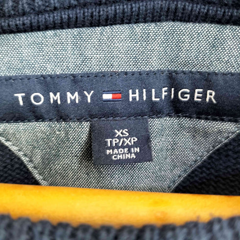トミーヒルフィガー TOMMY HILFIGER コットンクルーネックニット レディース import:XS