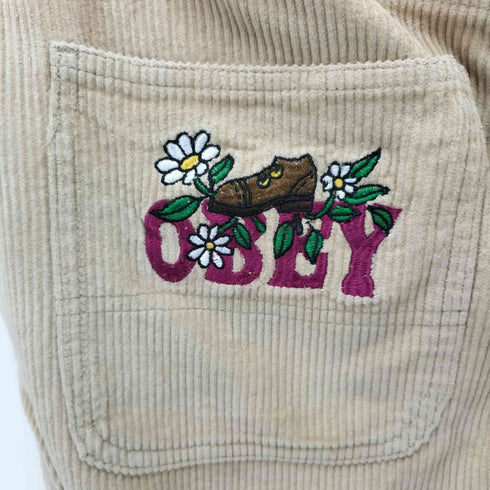 オベイ OBEY BIG TIMER CORD PANT ダブルニー 太畝 コーデュロイ パンツ メンズ 36