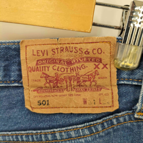 リーバイス Levis 90S 英国製 EURO ユーロ 501 ボタン裏311 ボタンフライ デニムパンツ 脇割 メンズ W31 L34