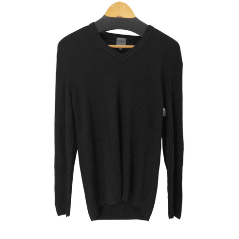 カルバンクライン CALVIN KLEIN L/S 裾ボタンデザイン Vネックニット メンズ import:XL