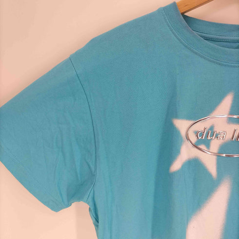 DUA LIPA ロゴプリント 3D 星柄 S/S クルーネック Tシャツ レディース import:S