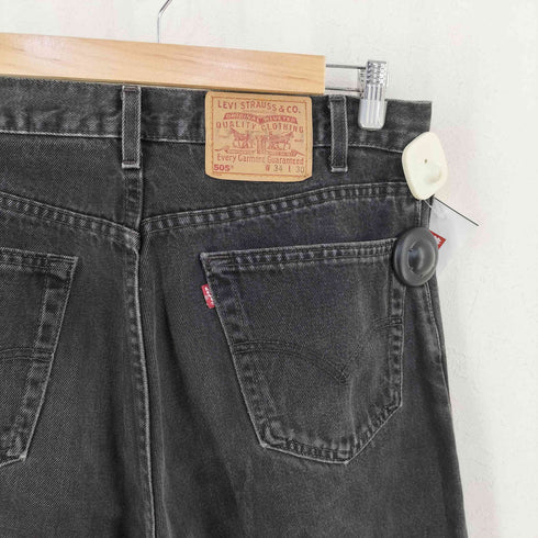 リーバイス Levis USA製 ボタン裏511刻印 505 後染め ブラックデニムパンツ メンズ 34inch