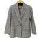 ザラ ZARA チェックダブルテーラードジャケット レディース import:XS