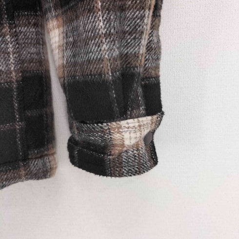 ザラ ZARA 裏ボア リラックスフィット オンブレチェック ネルジャケット メンズ import:M