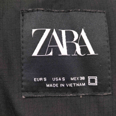 ザラ ZARA Dnwr. リップストップ ショルダーギミック中綿マウンテンパーカー メンズ import:S