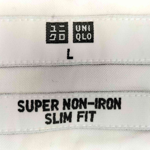 ユニクロ UNIQLO スーパーノンアイロンスリムシャツ/セミワイド メンズ JPN:L