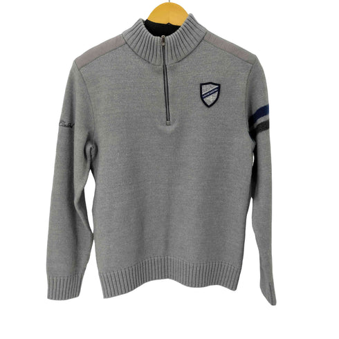 LOUIS CASTEL フロントワッペンハーフジップニット レディース