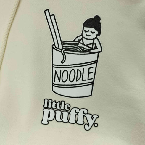 NOODLE LITTLE PUFFY フロントプリントフーディー レディース