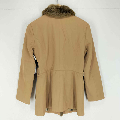 バーバリーロンドン BURBERRY LONDON 裏地ノヴァチェック ファー切替ハーフコート レディース 38