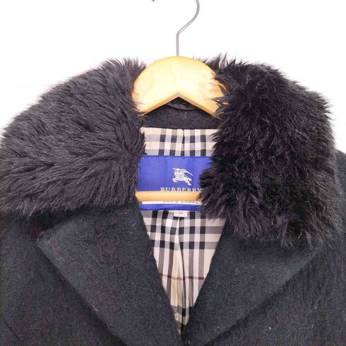 バーバリーロンドン BURBERRY LONDON ファー切替ウールモヘヤモッサコート レディース 38
