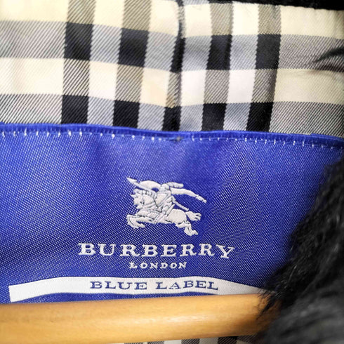 バーバリーロンドン BURBERRY LONDON ファー切替ウールモヘヤモッサコート レディース 38