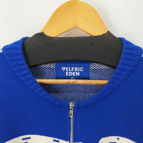 AELFRIC EDEN デザインジップアップニット ドライバーズニット メンズ import:XL