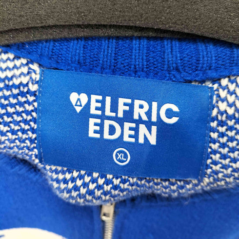 AELFRIC EDEN デザインジップアップニット ドライバーズニット メンズ import:XL