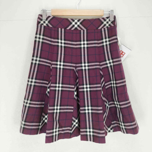 バーバリーロンドン BURBERRY LONDON チェック柄ウールフレアスカート レディース 40