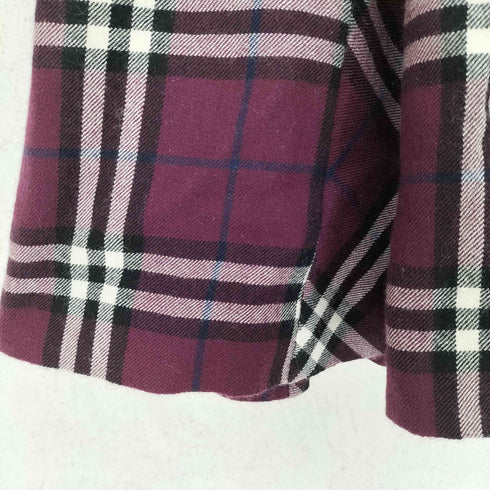 バーバリーロンドン BURBERRY LONDON チェック柄ウールフレアスカート レディース 40
