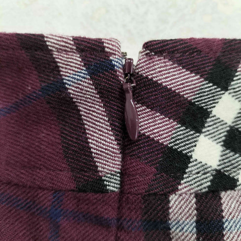 バーバリーロンドン BURBERRY LONDON チェック柄ウールフレアスカート レディース 40