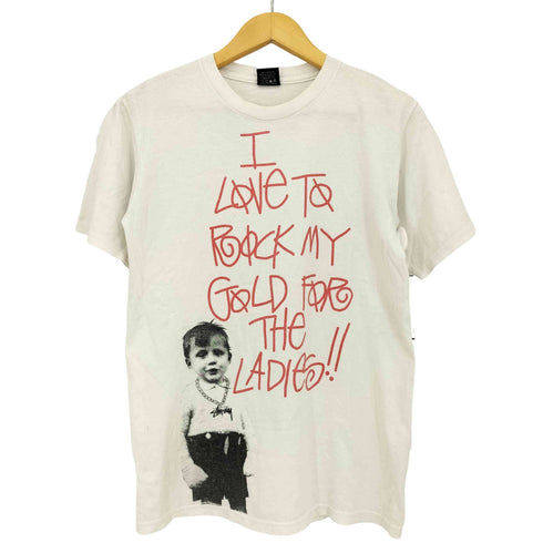 ステューシー Stussy 00s ROCK MY GOLD キッズフォトプリント クルーネックTシャツ メンズ import:S