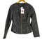 ザラ ZARA エコレザーノーカラーシングルライダースジャケット レディース import:M