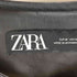 ザラ ZARA エコレザーノーカラーシングルライダースジャケット レディース import:M