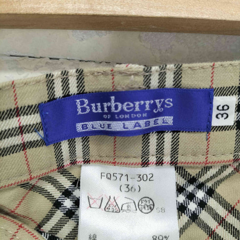 バーバリーブルーレーベル BURBERRY BLUE LABEL ノヴァチェックストレッチパンツ レディース 36