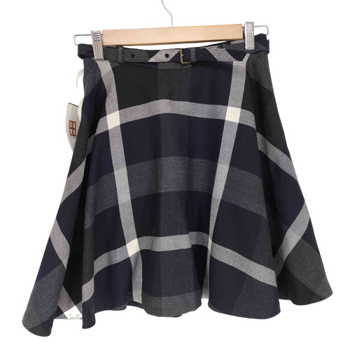 ブルーレーベルクレストブリッジ BLUE LABEL CRESTBRIDGE チェック柄ベルテッドフレアスカート レディース 38