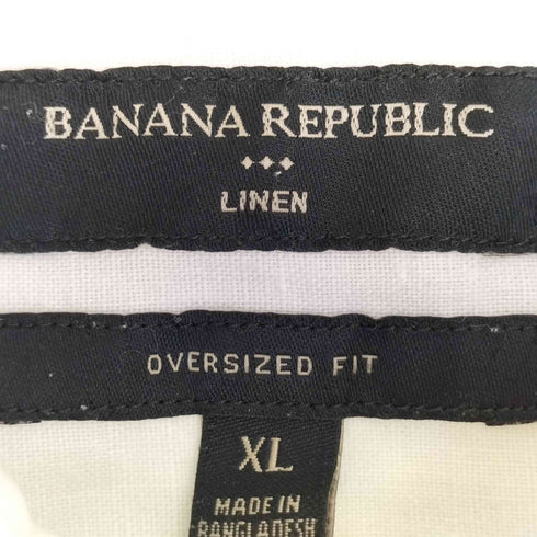 バナナリパブリック BANANA REPUBLIC OVERSIZED FIT オーバーサイズフィット リネン ショートスリーブ シャツ メンズ import:XL