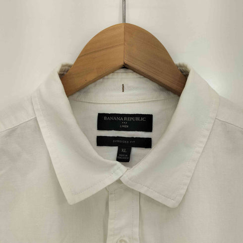バナナリパブリック BANANA REPUBLIC OVERSIZED FIT オーバーサイズフィット リネン ショートスリーブ シャツ メンズ import:XL