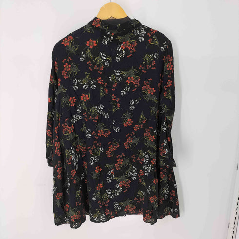 ザラ ZARA 花柄 チュニック シャツワンピース レディース import:L