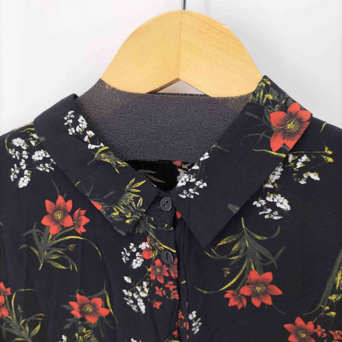 ザラ ZARA 花柄 チュニック シャツワンピース レディース import:L