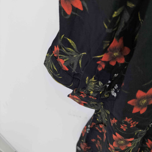 ザラ ZARA 花柄 チュニック シャツワンピース レディース import:L