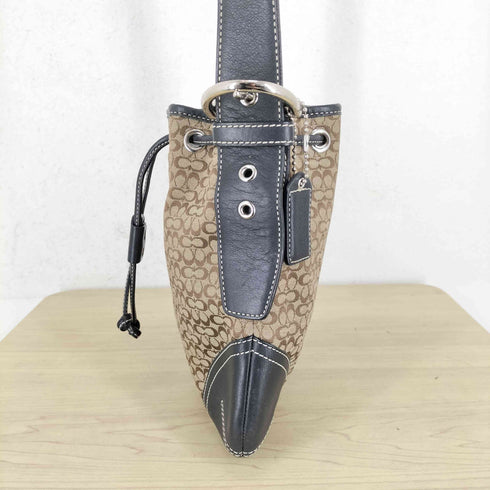 コーチ COACH シグネチャーロゴ巾着ショルダーバッグ レディース