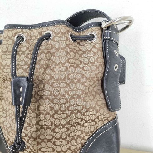 コーチ COACH シグネチャーロゴ巾着ショルダーバッグ レディース